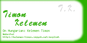 timon kelemen business card
